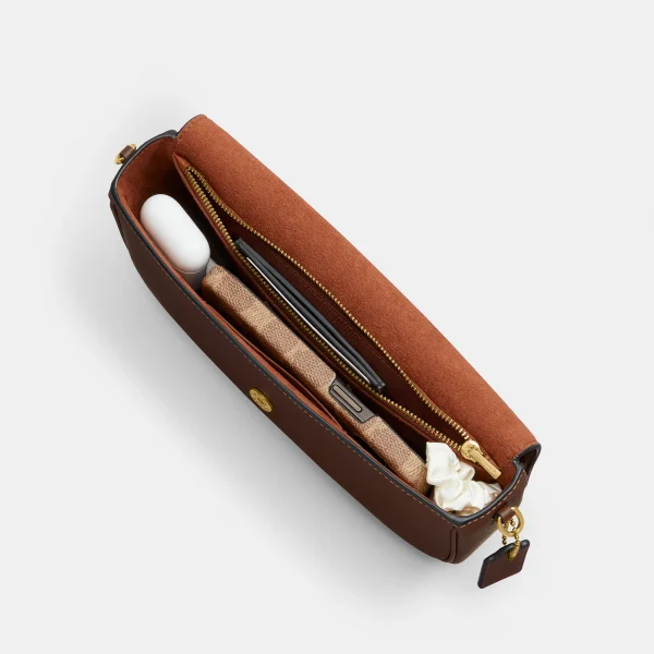 Brook Flap Chain Bag - Brown