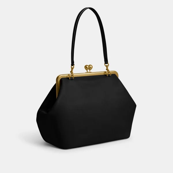 Large Kisslock Frame Bag - Black