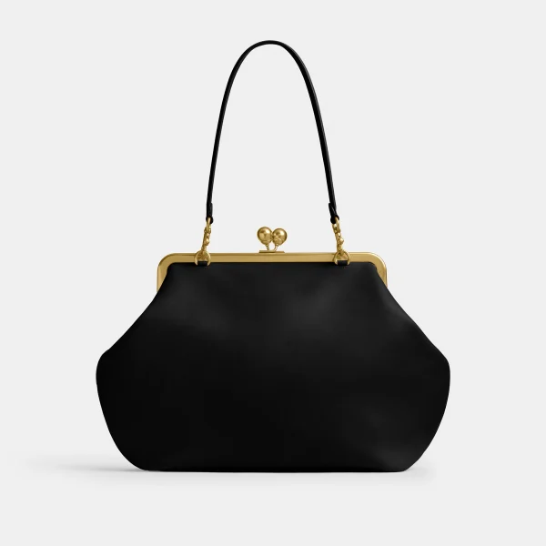 Large Kisslock Frame Bag - Black