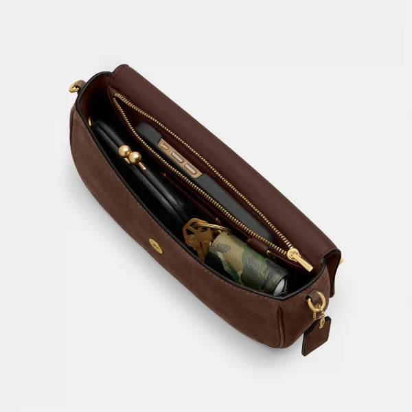 Brook Flap Chain Bag - Brown