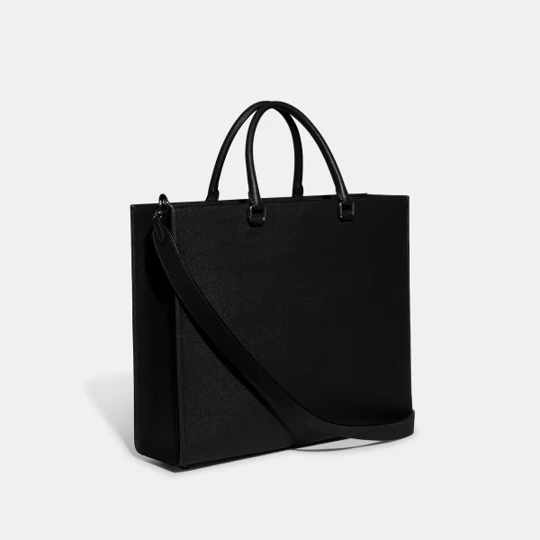Tote Bag 40 With Signature Canvas - Black