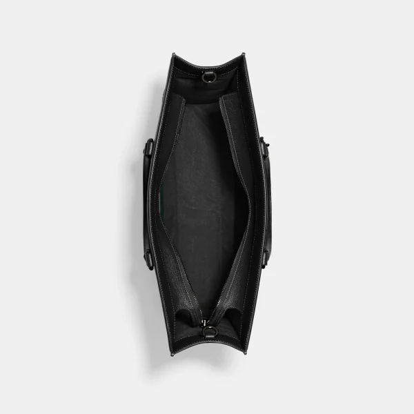 Tote Bag 40 With Signature Canvas - Black