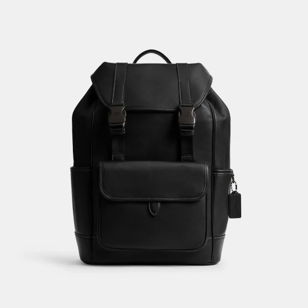 League Flap Backpack - Black