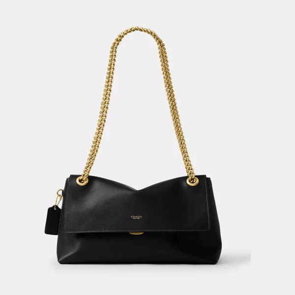 Coach Chelsea Shoulder Bag 30 With Chain Brass/Black