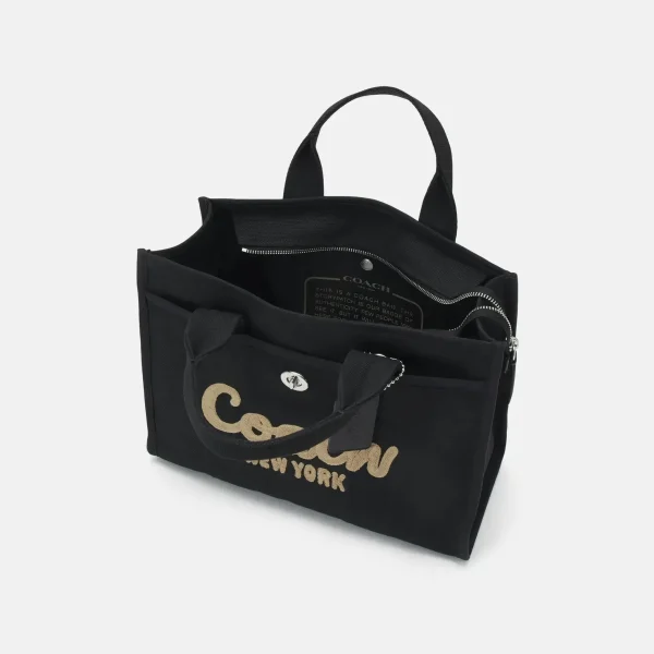 Coach Cargo Tote Bag Silver/Black