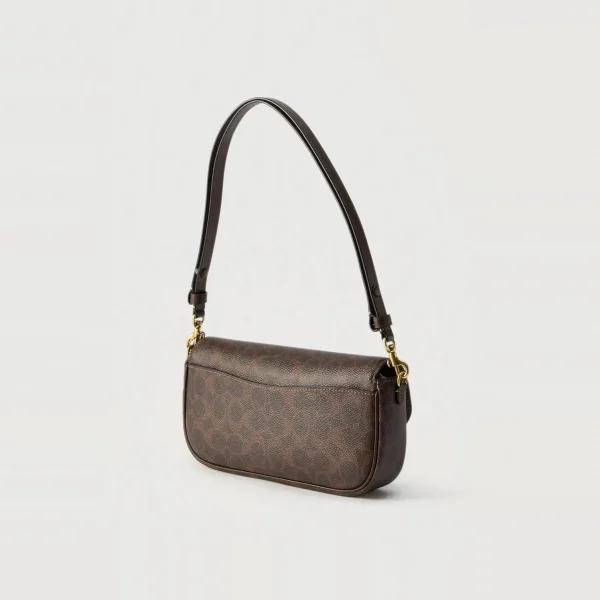 Coach Brook Flap Chain Bag In Signature Canvas Brass/Maple