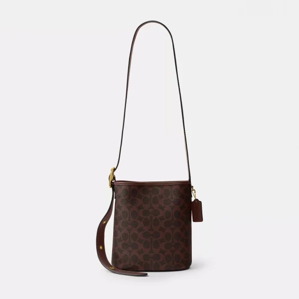 Coach Bleecker Bucket Bag 21 In Signature Canvas Maple