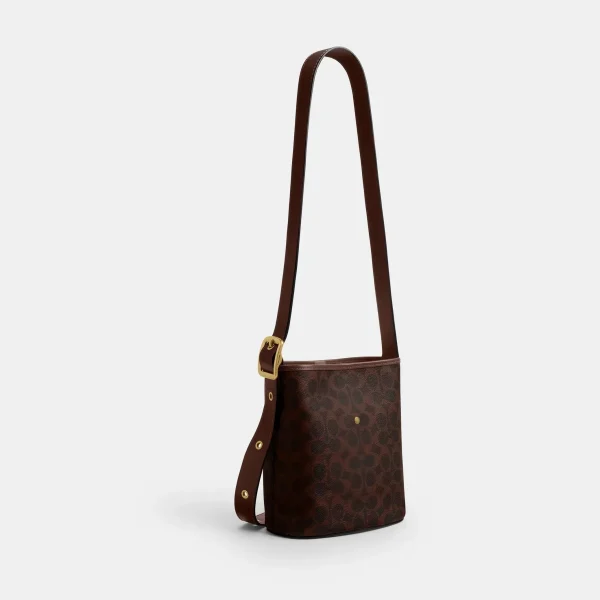 Coach Bleecker Bucket Bag 21 In Signature Canvas Maple