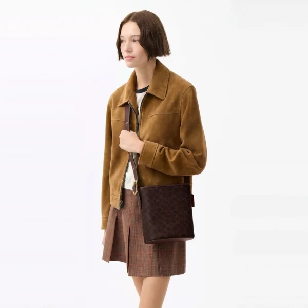 Coach Bleecker Bucket Bag 21 In Signature Canvas Maple