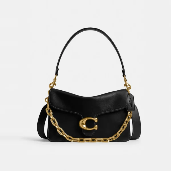 Coach Chain Tabby Shoulder Bag Brass/Black