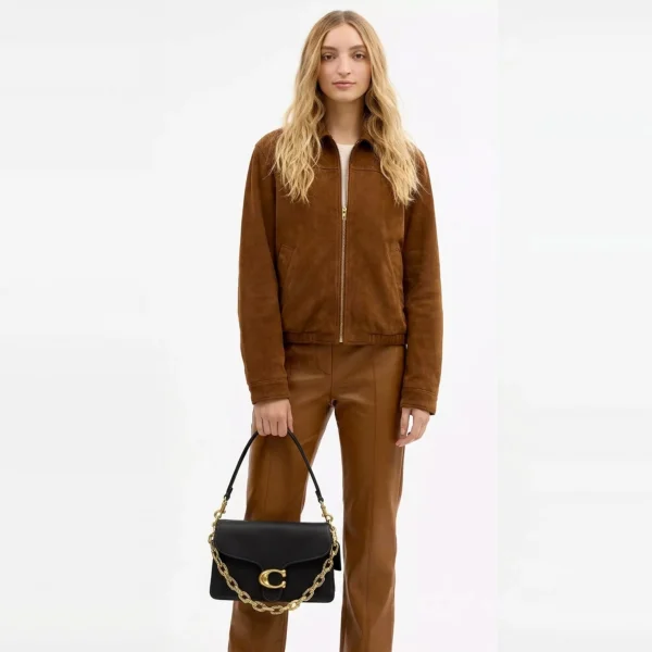Coach Chain Tabby Shoulder Bag Brass/Black