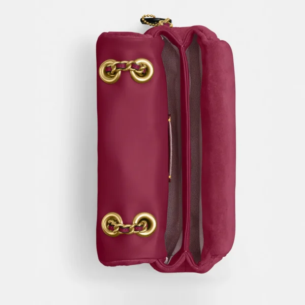 Coach Tabby Shoulder Bag 20 With Quilting Brass/Dark Fuchsia