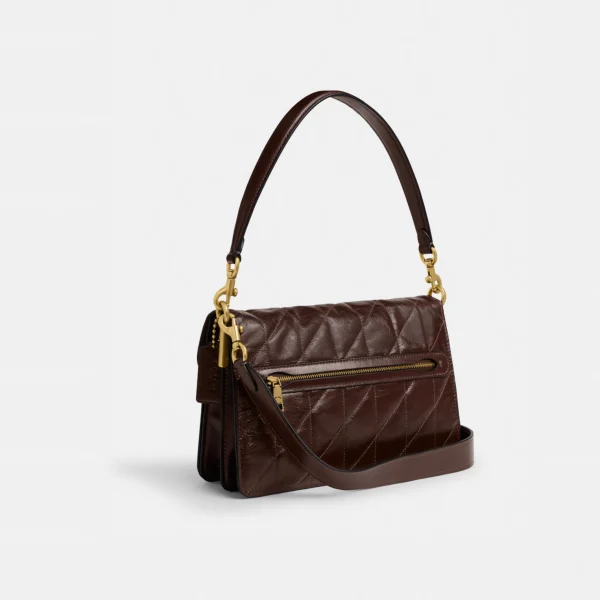 Coach Chain Tabby Shoulder Bag With Quilting Brass/Maple