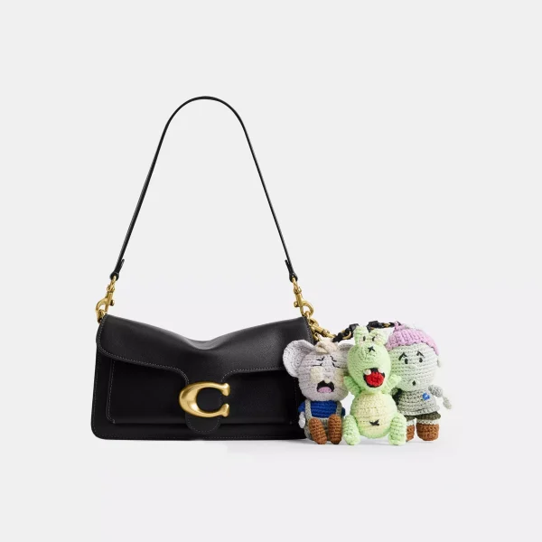 Coach Coach Brain Dead Soft Tabby Shoulder Bag 26 With Charms Black