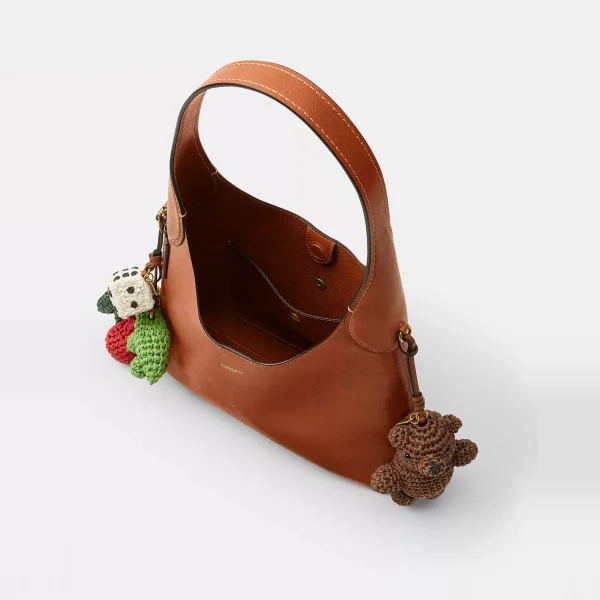 Coach Brooklyn Shoulder Bag 28 With Charms Brass/Amber Brown