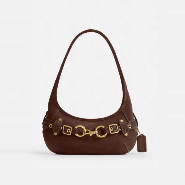 Coach Belted Ergo Shoulder Bag 26 Brass/Dark Chocolate
