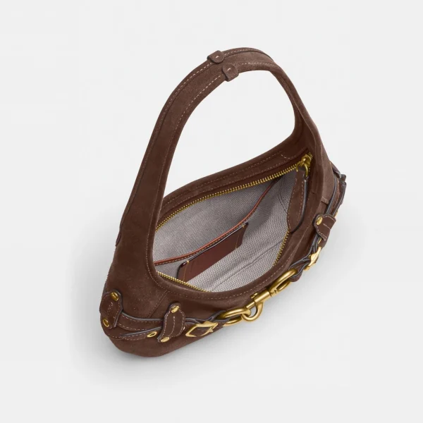 Coach Belted Ergo Shoulder Bag 26 Brass/Dark Chocolate