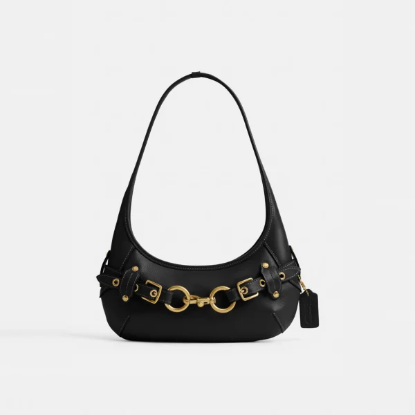 Coach Belted Ergo Shoulder Bag 26 Brass/Black