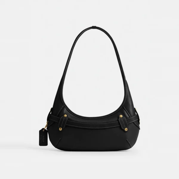 Coach Belted Ergo Shoulder Bag 26 Brass/Black