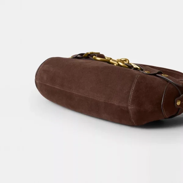 Coach Belted Ergo Shoulder Bag Brass/Dark Chocolate