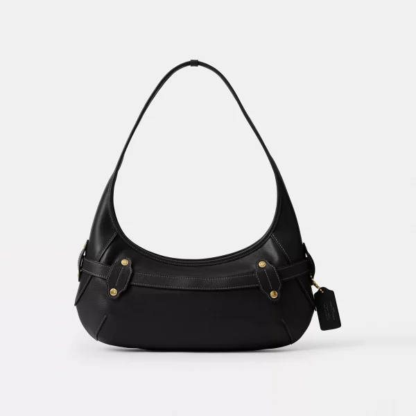 Coach Belted Ergo Shoulder Bag Brass/Black