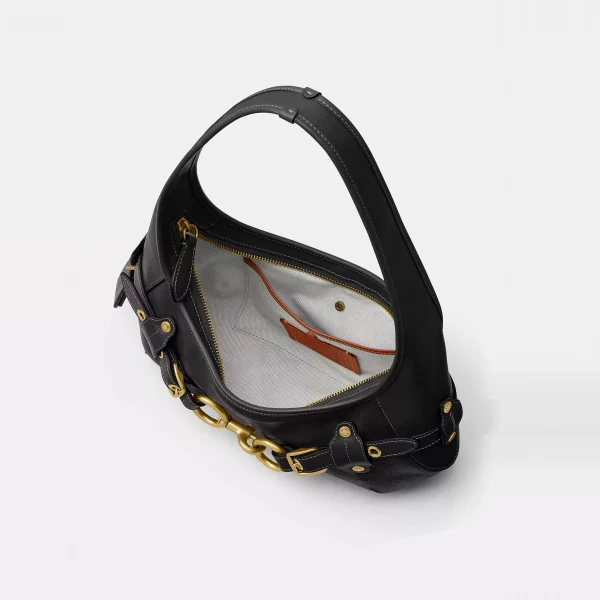 Coach Belted Ergo Shoulder Bag Brass/Black