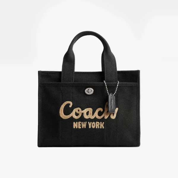 Coach Cargo Tote Bag 26 Silver/Black