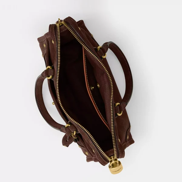 Coach Rhyder Satchel Bag 24 Dark Chocolate