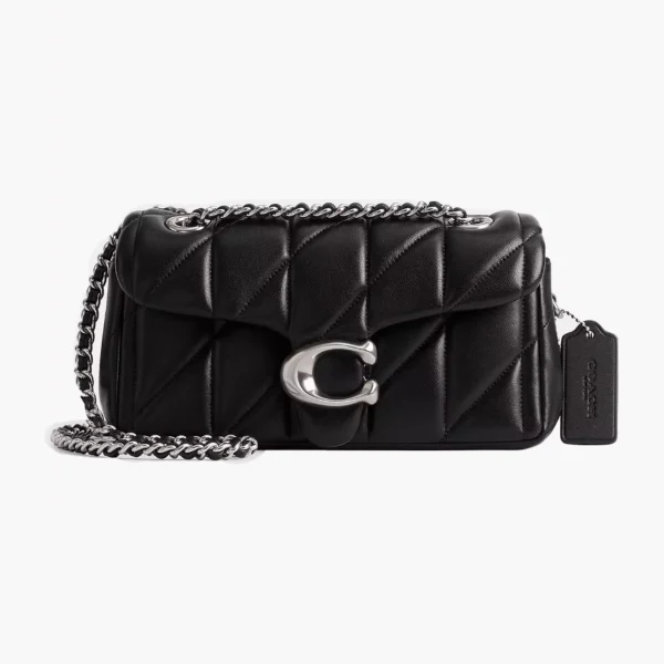 Coach Tabby Shoulder Bag 20 With Pillow Quilting Brass/Black