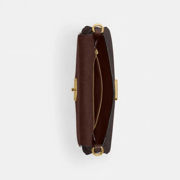 Coach Jet Shoulder Bag In Signature Canvas Brass/Maple